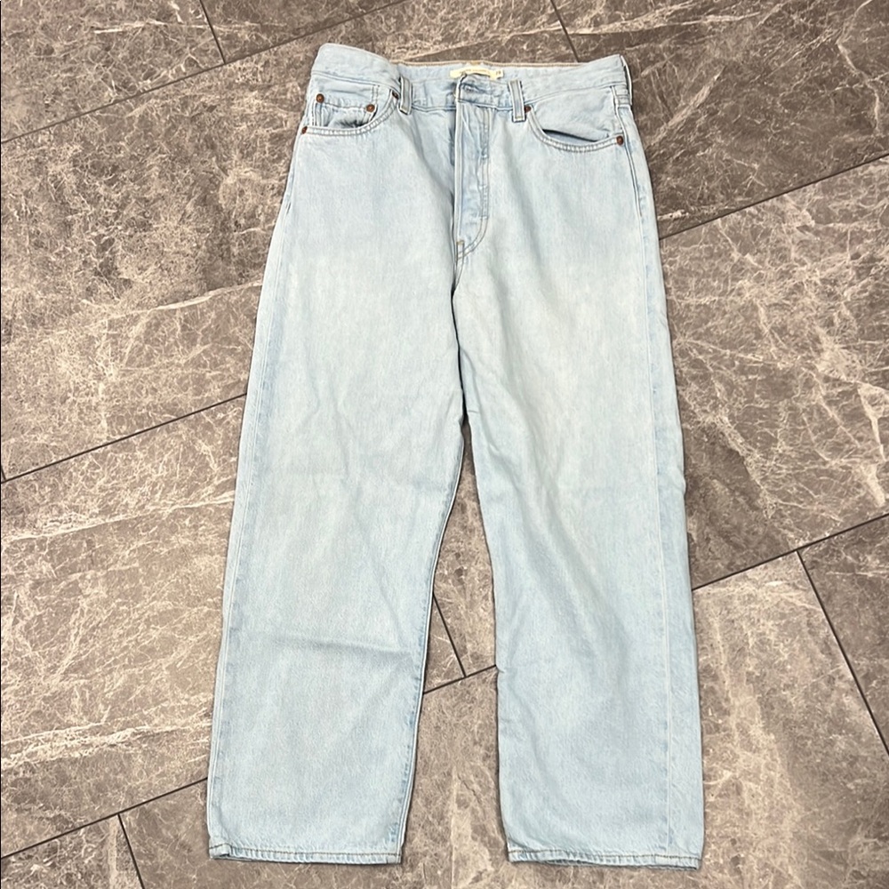 Levi's Blue Straight Leg Jeans High-Waisted